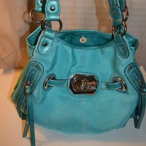 Kathy Van Zeeland turquoise purse